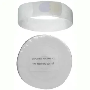 100 Disposable Headbands in a Roll non woven spa headbands