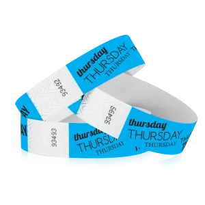 3/4" Tyvek Thursday Wristbands