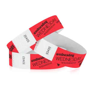 3/4" Tyvek Wednesday Wristbands