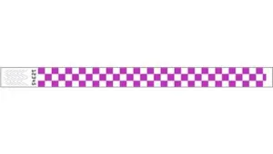 3/4" Tyvek® Wristbands - Checkers