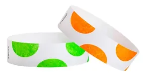 3/4" Tyvek® Wristbands - Half Circles