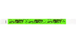 3/4" Tyvek® Wristbands - Let's Party