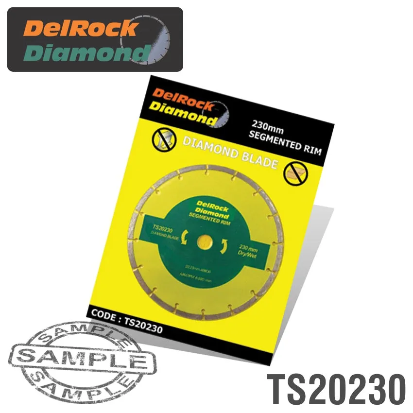 DELROCK DIAMOND BLADE 230MM SEGMENTED DELROCK TS20230