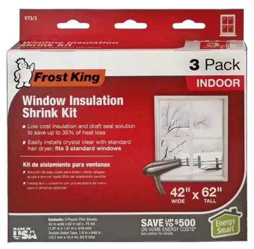 Frost King V73/3H 3-Pack of Indoor 42" x 62" Window Insulation Kit - Quantity of 6