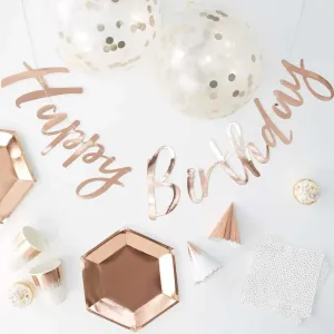 Ginger Ray Rose Gold Foil Party In A Box - 70 Pc