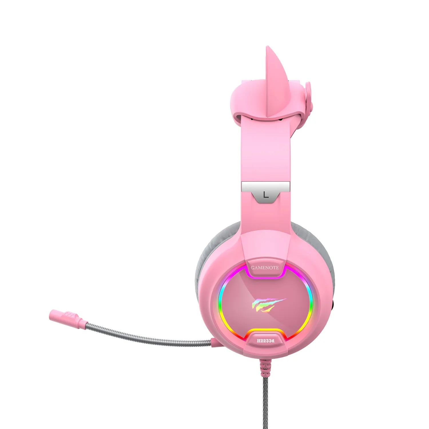 HAVIT H2233D RGB Cat Ear Headphones Gaming Headset with Volume Control & Microphone Mute Button