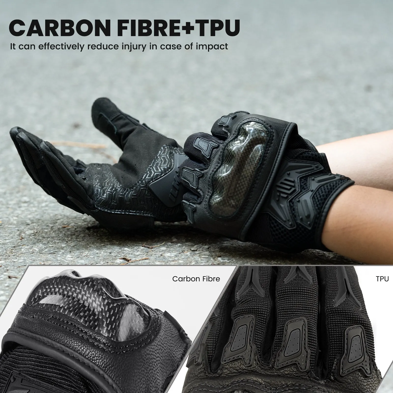 ILM Motorcycle Gloves Model GST301