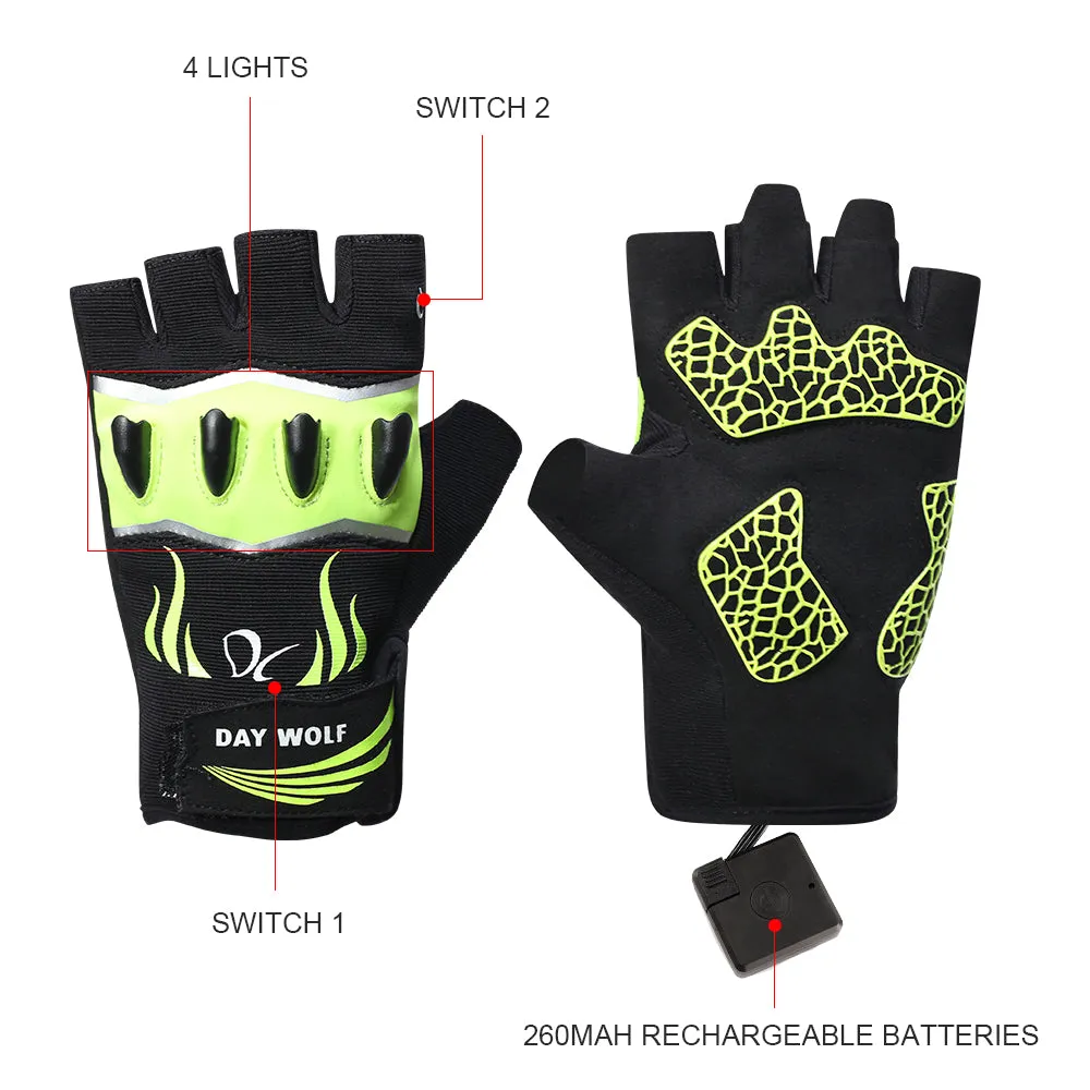 LED Flashlight Gloves for Cycling ,Working, Fishing