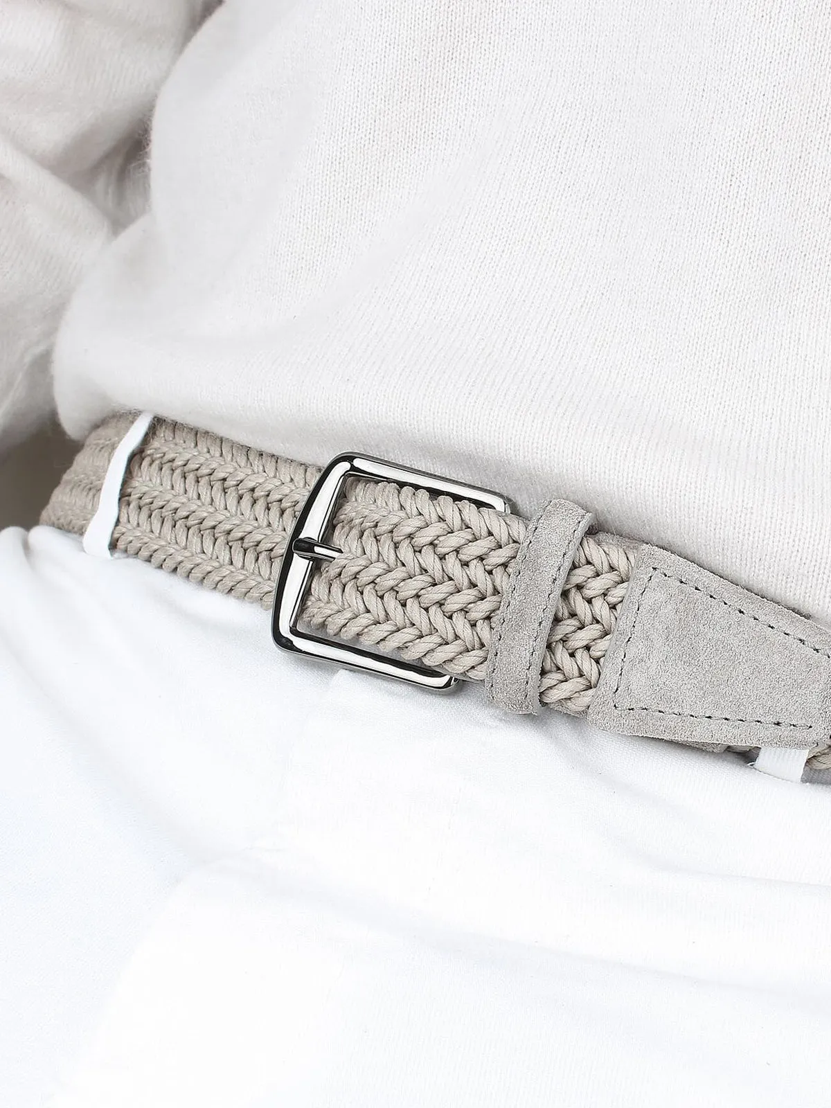 Light Grey Waxed Cotton Belt