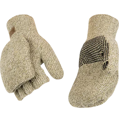 Lined Knit Shell Half-Finger with Convertible Mitt Hood