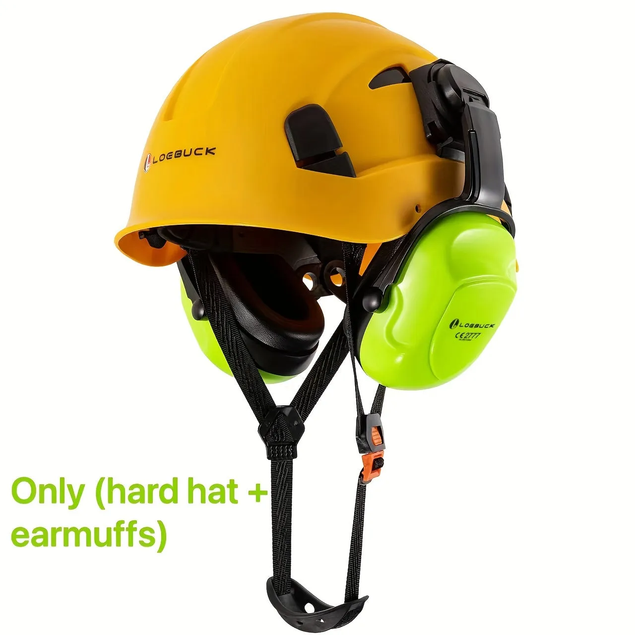 LOEBUCK Heavy-Duty Safety Helmet - Ultimate Protection with Noise-Cancelling Earmuffs & Goggles - Durable Hard Hat Set for Construction