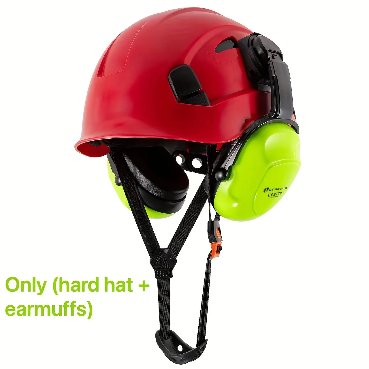 LOEBUCK Heavy-Duty Safety Helmet - Ultimate Protection with Noise-Cancelling Earmuffs & Goggles - Durable Hard Hat Set for Construction
