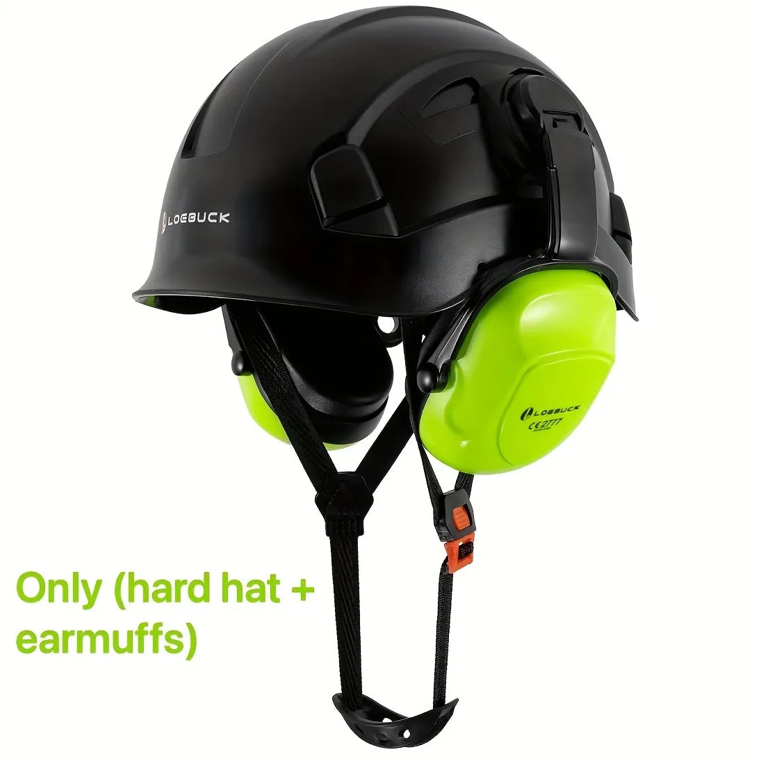 LOEBUCK Heavy-Duty Safety Helmet - Ultimate Protection with Noise-Cancelling Earmuffs & Goggles - Durable Hard Hat Set for Construction