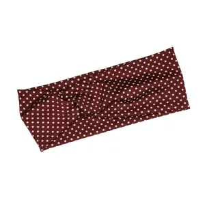 Maroon & Polka Dot Headband