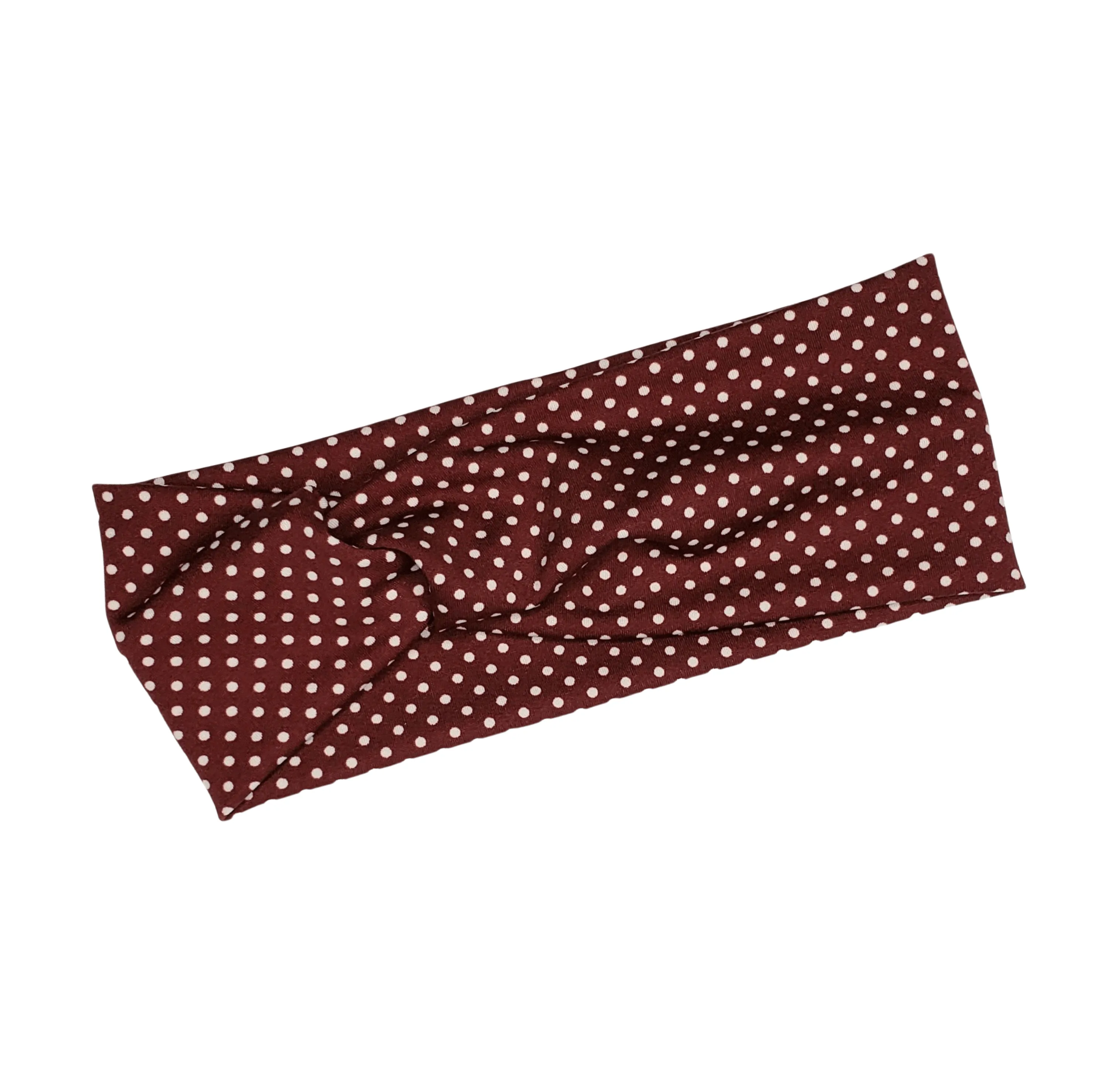 Maroon & Polka Dot Headband
