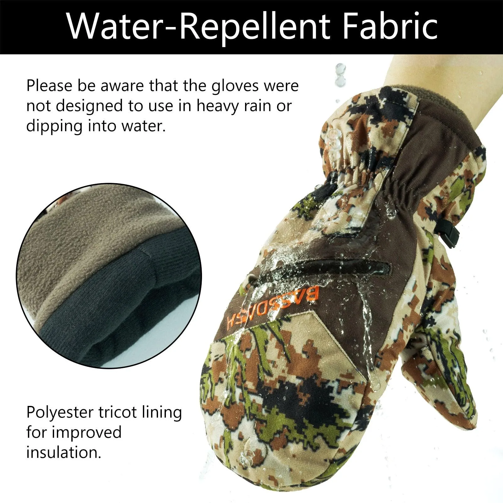 Men’s Insulated Mittens Winter Hunting Gloves HG04M