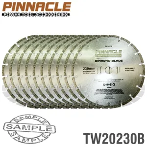 PINNACLE DIAMOND BL. SEGM 230MM 10/BOX PINNACLE TW20230B