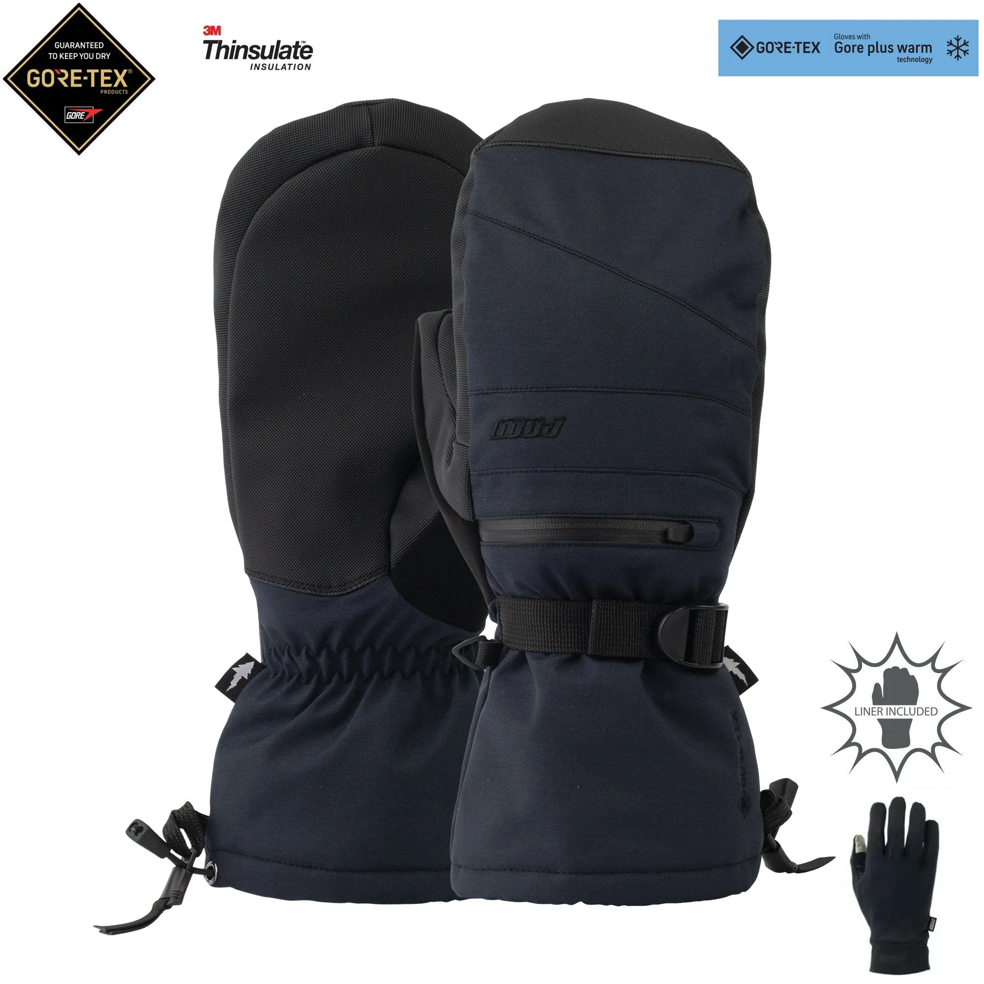 POW Wayback Gore-Tex Long Mitt Black