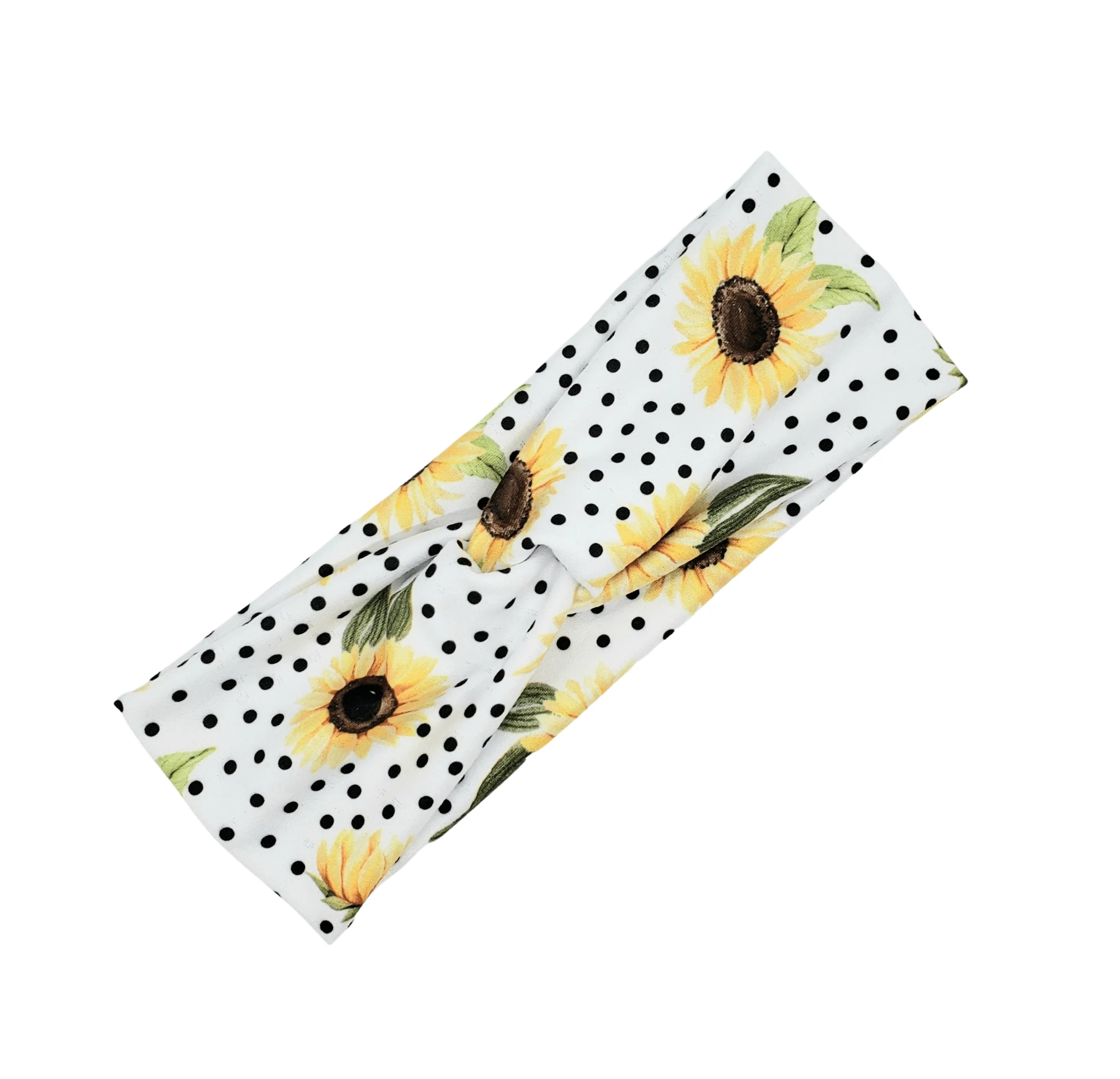 Sunflower Polka Dot Headband