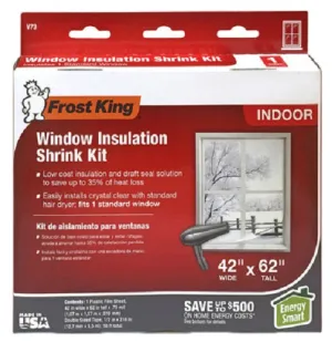 Thermwell V73H Frost King 42" x 62" Indoor Shrink Window Insulator Kit - Quantity of 24
