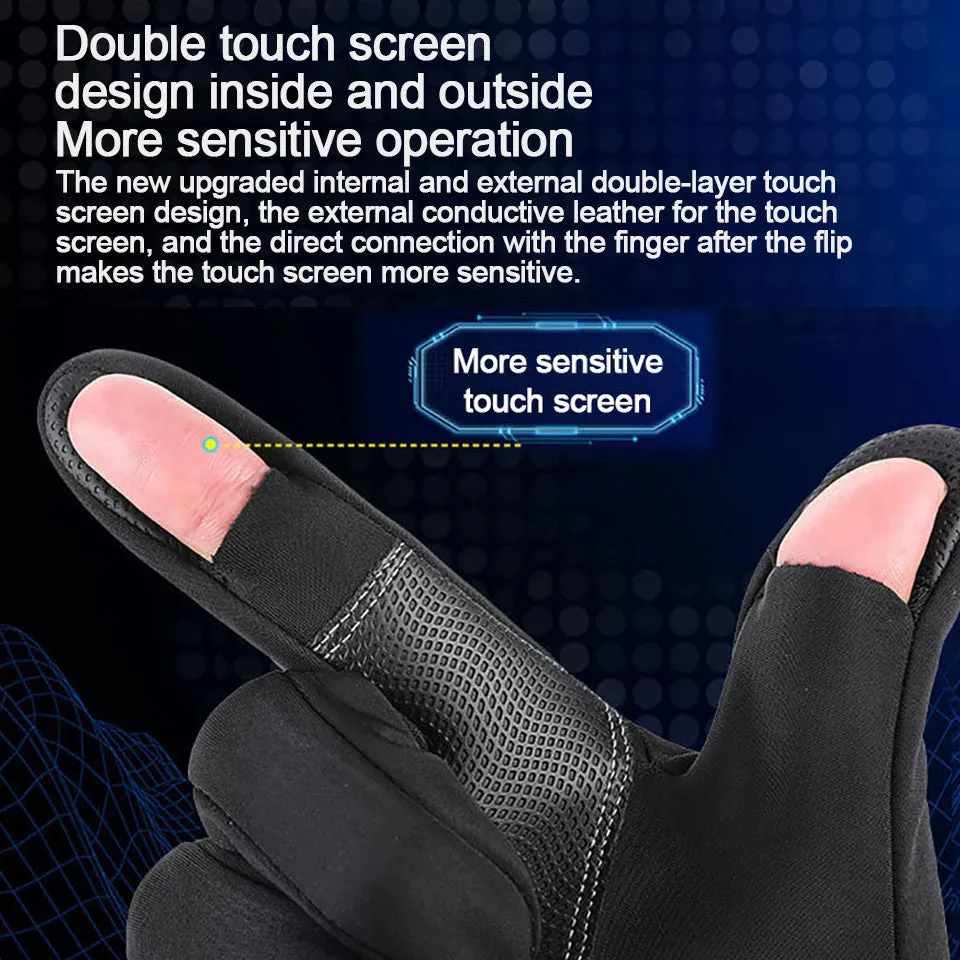 Two Fingerless Outdoor Sports Warm Gloves