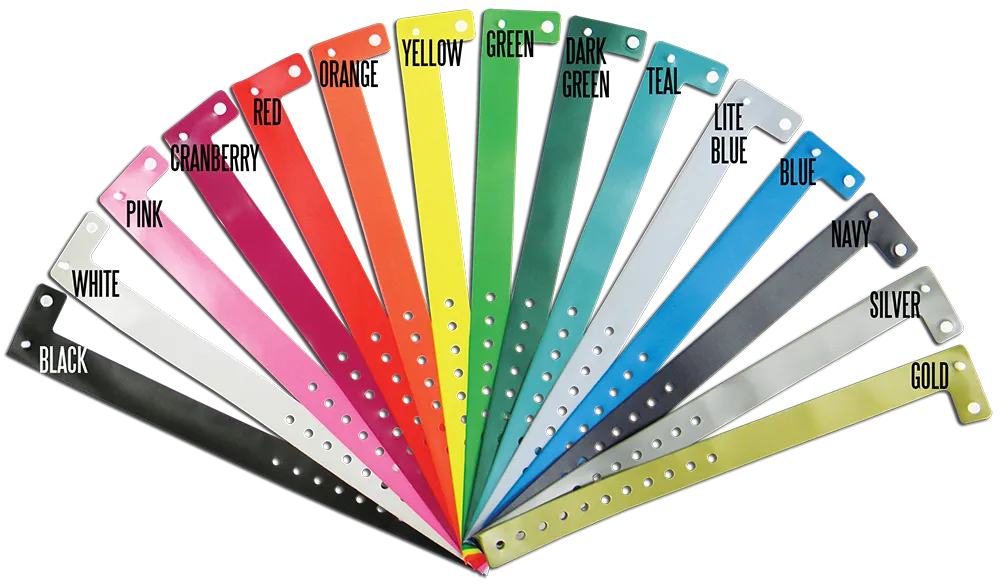 Vinyl Wristband Solid Colors 500